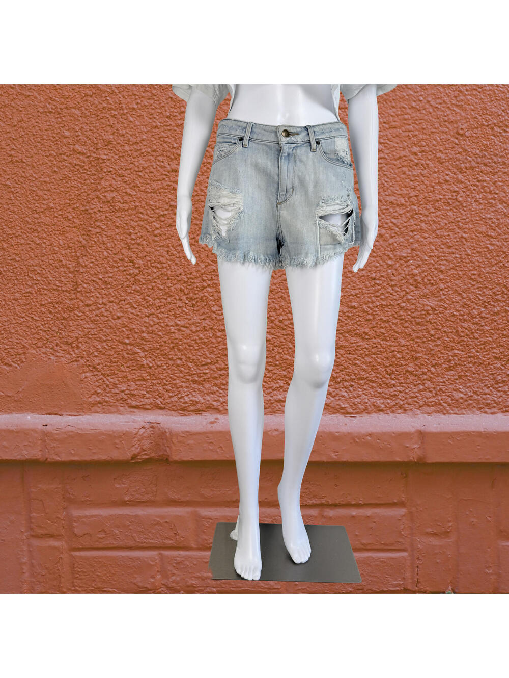 Vintage Guess Denim Shorts Distressed Light Wash Cut Off Shorts Frayed Y2K Style